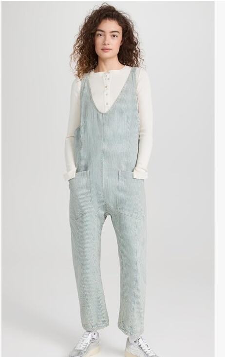 We The Free Pants - We the Free High Roller Railroad Jumpsuit Cotton Overalls Size Small